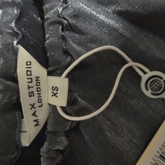 Max Studio Gunmetal Gray Iridescent Bias Cut Elastic Waist Maxi Skirt Size XS - Picture 8 of 10